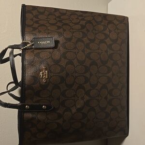 Coach Signature Reversable Tote Brown and Black Tote